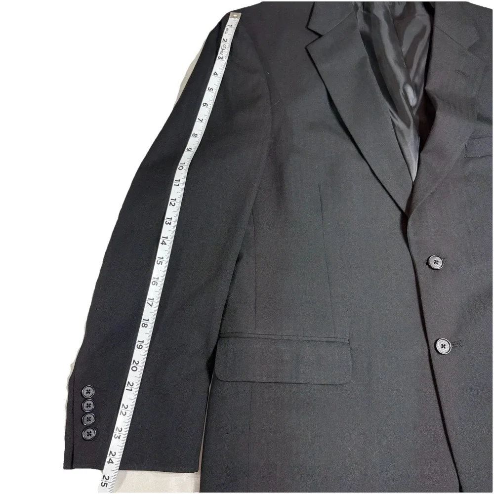 Saddlebred‎ Performance Men's  Size 42R Black Wool Blend Blazer Classic 2 Button